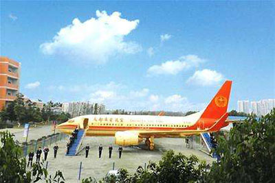 成都東星航空旅游專修學校-校園一角